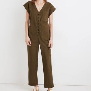 Cap-Sleeve Jumpsuit / Madewell / Kale